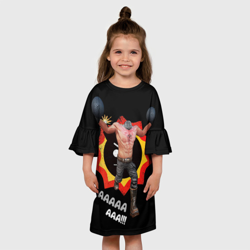 Детское платье 3D с принтом Serious Sam - kamikaze, вид сбоку #3