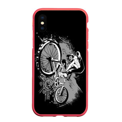 Чехол для iPhone XS Max матовый Bmx jump rider