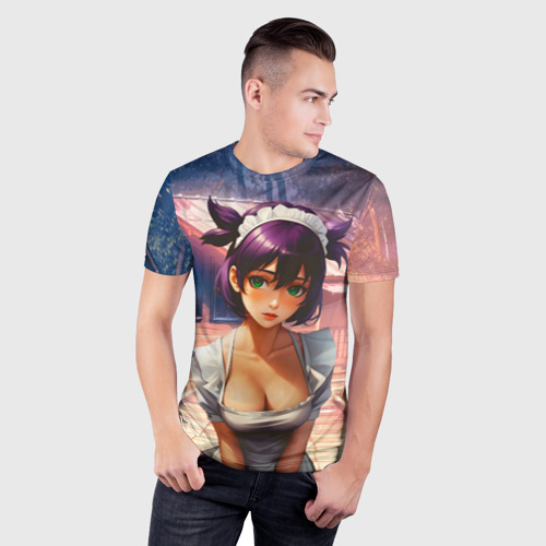 Мужская футболка 3D Slim с принтом Лена - Бесконечное лето, фото на моделе #1