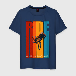 MTB - ride – Мужская футболка хлопок с принтом купить со скидкой в -20%