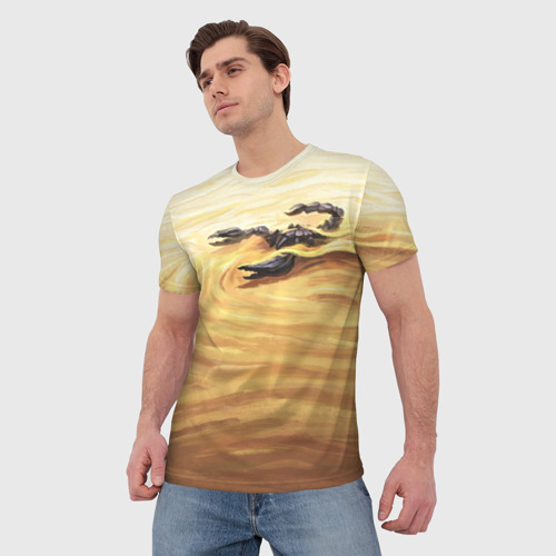 Мужская футболка 3D Жало скорпиона, цвет 3D печать - фото 3