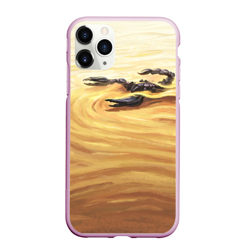 Чехол для iPhone 11 Pro Max матовый Жало скорпиона, цвет розовый
