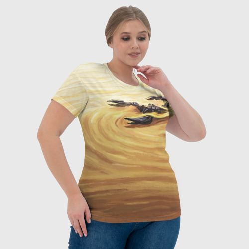 Женская футболка 3D Жало скорпиона, цвет 3D печать - фото 6