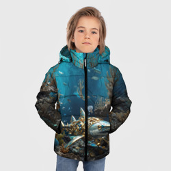 Зимняя куртка для мальчиков 3D Механическая акула - фото 2