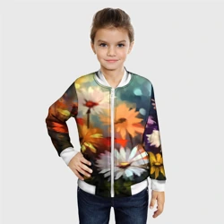 Детский бомбер 3D Маслянные ромашки - фото 2