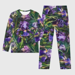 Мужской костюм для дома 3D Ирисы паттерн