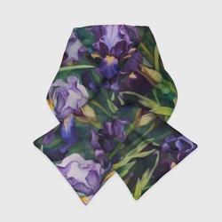 Шарф-пуховик 3D Ирисы паттерн