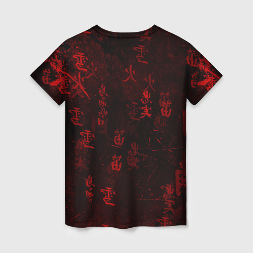 Женская футболка 3D Красный дракон - иероглифы, цвет 3D печать - фото 2