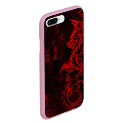 Чехол для iPhone 7Plus/8 Plus матовый Красный дракон - иероглифы - фото 2