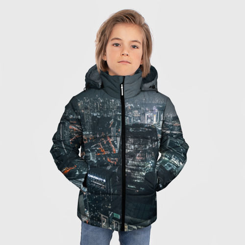 Зимняя куртка для мальчиков 3D с принтом Бигсити мк, фото на моделе #1