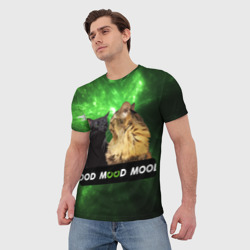 Мужская футболка 3D Mood - коты из ТикТок - фото 2