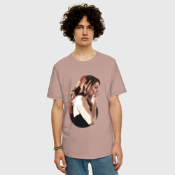 Мужская футболка хлопок Oversize Lana del rey smoking - фото 2