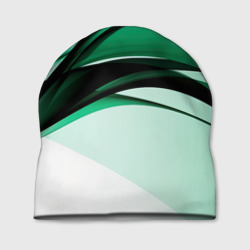 Шапка 3D White green black