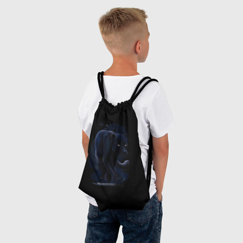 Рюкзак-мешок 3D Черный хищник пантера - фото 4