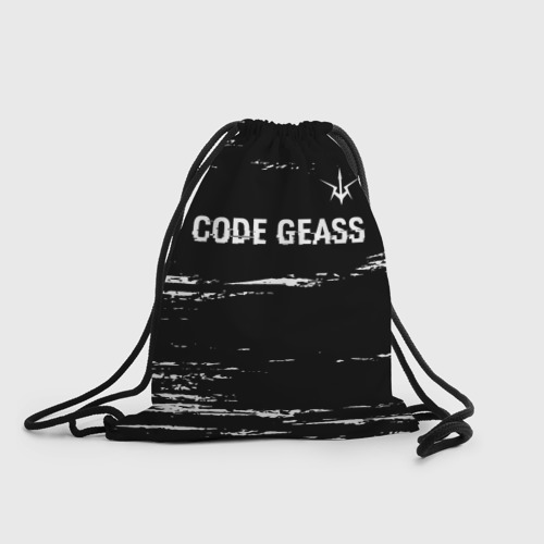 Рюкзак-мешок 3D Code Geass glitch на темном фоне: символ сверху