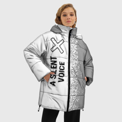 Женская зимняя куртка Oversize A Silent Voice glitch на светлом фоне: по-вертикали - фото 2