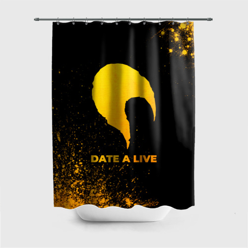 Штора 3D для ванной Date A Live - gold gradient