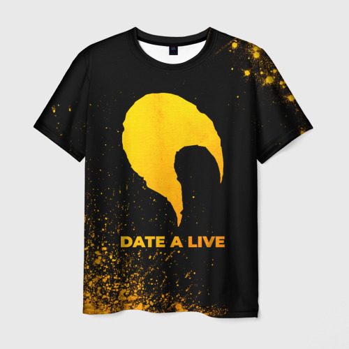 Мужская футболка с принтом Date A Live - gold gradient, вид спереди №1