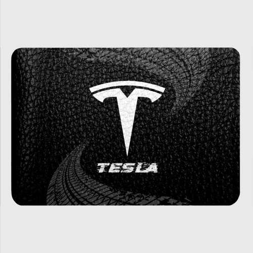 Картхолдер с принтом Tesla Speed на темном фоне со следами шин - фото 4