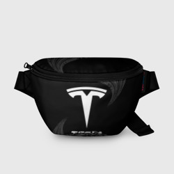 Поясная сумка 3D Tesla Speed на темном фоне со следами шин