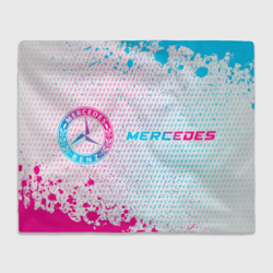 Mercedes neon gradient style: надпись и символ – Плед 3D с принтом купить со скидкой в -14%