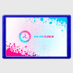 Магнит 45*70 Mercedes neon gradient style: надпись и символ