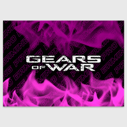 Поздравительная открытка Gears of War pro gaming: надпись и символ