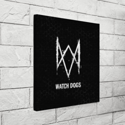 Холст квадратный Watch Dogs glitch на темном фоне - фото 2