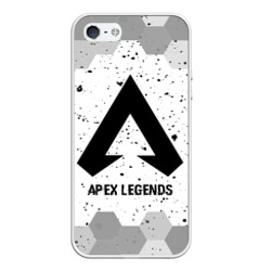Чехол для iPhone 5/5S матовый Apex Legends glitch на светлом фоне