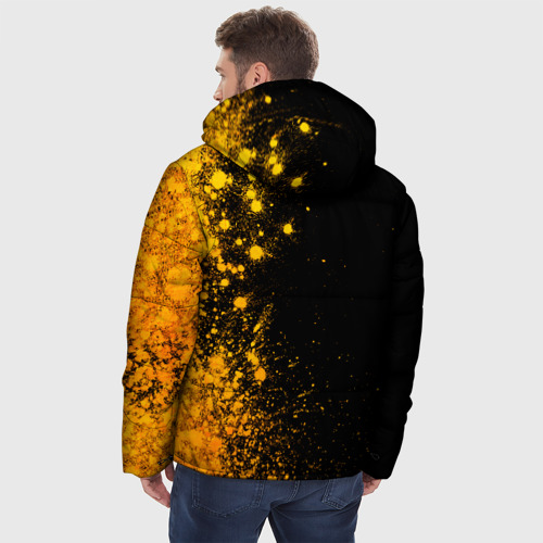 Мужская зимняя куртка 3D The Sims - gold gradient: по-вертикали, цвет черный - фото 4