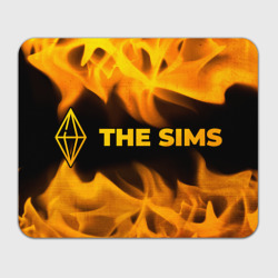 Прямоугольный коврик для мышки The Sims - gold gradient: надпись и символ