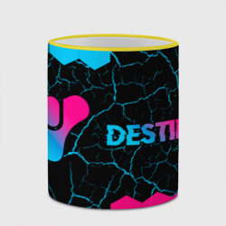 Кружка с полной запечаткой Destiny - neon gradient: надпись и символ - фото 2