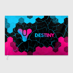 Флаг 3D Destiny - neon gradient: надпись и символ