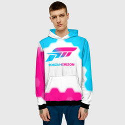 Мужская толстовка 3D Forza Horizon neon gradient style - фото 2