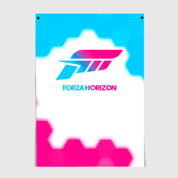 Постер Forza Horizon neon gradient style