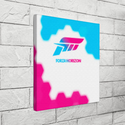 Холст квадратный Forza Horizon neon gradient style - фото 2