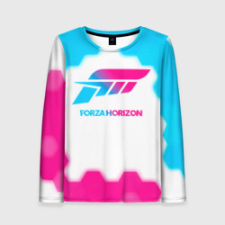 Женский лонгслив 3D Forza Horizon neon gradient style