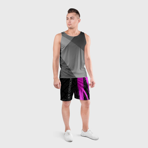 Мужские шорты спортивные Joy Division rock Legends: по-вертикали, цвет 3D печать - фото 4