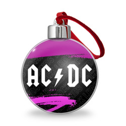 Ёлочный шар AC DC rock Legends: надпись и символ