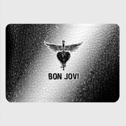 Картхолдер с принтом Bon Jovi glitch на светлом фоне - фото 2