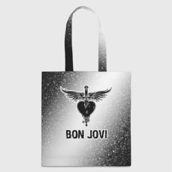 Шоппер 3D Bon Jovi glitch на светлом фоне