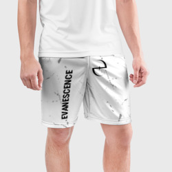Мужские шорты спортивные Evanescence glitch на светлом фоне: надпись, символ - фото 2