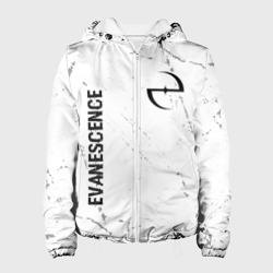 Женская куртка 3D Evanescence glitch на светлом фоне: надпись, символ