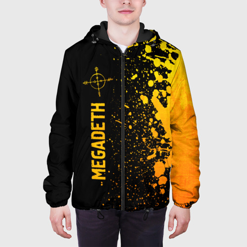 Мужская куртка 3D Megadeth - gold gradient: по-вертикали, цвет 3D печать - фото 4