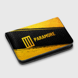 Картхолдер с принтом Paramore - gold gradient: надпись и символ