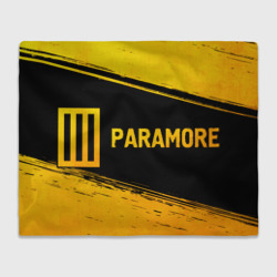 Paramore - gold gradient: надпись и символ – Плед 3D с принтом купить со скидкой в -14%