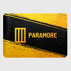 Картхолдер с принтом Paramore - gold gradient: надпись и символ - фото 2