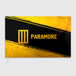 Флаг 3D Paramore - gold gradient: надпись и символ