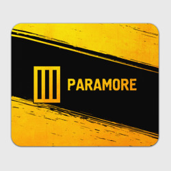 Прямоугольный коврик для мышки Paramore - gold gradient: надпись и символ