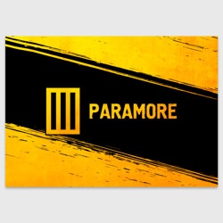 Поздравительная открытка Paramore - gold gradient: надпись и символ